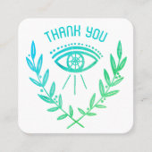 Mystical Eye & Vines Elegante Boho Bestellung Viel Quadratische Visitenkarte (Vorderseite)