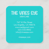 Mystical Eye & Vines Elegante Boho Bestellung Viel Quadratische Visitenkarte (Rückseite)