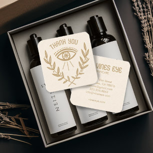 Mystical Eye & Vines Elegante Boho Bestellung Viel Quadratische Visitenkarte