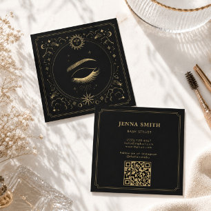 Mystical Eye Wimpern Celestial Lash Artist Quadratische Visitenkarte