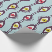 Mystical Eyes Pattern - Psychedelisches Trippy-Des Geschenkpapier (Ecke)
