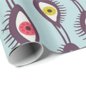 Mystical Eyes Pattern - Psychedelisches Trippy-Des Geschenkpapier (Rolleneckpunkt)