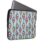 Mystical Eyes Pattern - Psychedelisches Trippy-Des Laptopschutzhülle (Vorne Rechts)