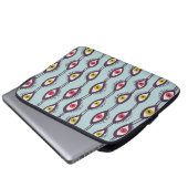 Mystical Eyes Pattern - Psychedelisches Trippy-Des Laptopschutzhülle (Vorne Knopf)