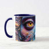 Mystical Face Art Can Cooler Tasse (Links)