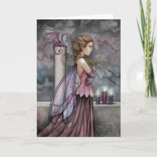 Mystical Fairy and Dragon Card by Molly Harrison Karte