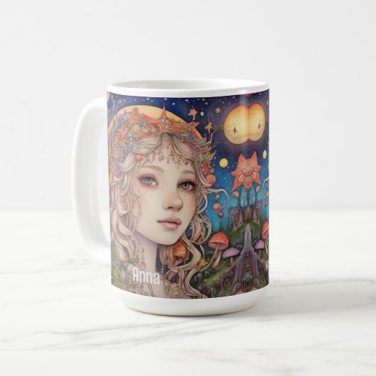 Mystical Fantasy Girl - Custom Magic Kaffeetasse (Vorderseite Links)