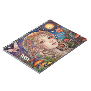 Mystical Fantasy Girl - Custom Magic Notizblock
