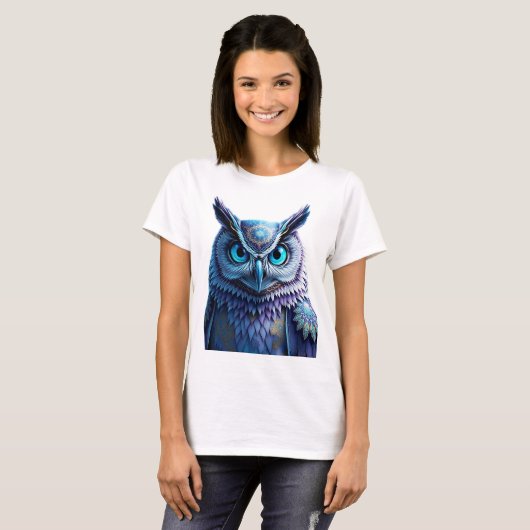 Mystical Fantasy Owl T-Shirt | Spiritual Mandala (Vorne ganz)