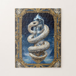 Mystical Fantasy Snake & Crystal Alchemy Vintage Puzzle