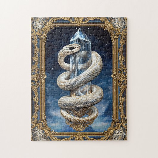 Mystical Fantasy Snake & Crystal Alchemy Vintage Puzzle (Vertikal)