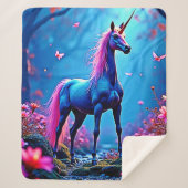 Mystical Fantasy Unicorn Art Sherpadecke (Vorderseite)