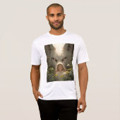 Mystical Fantasy Wolf Guardian Anime T-Shirt (Vorne ganz)