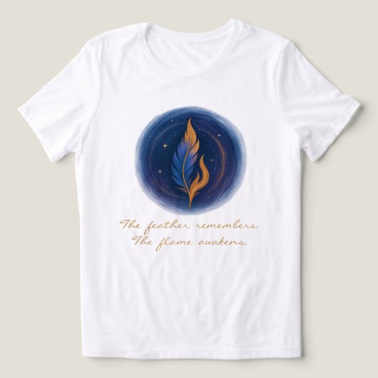 Mystical Feather and Flame Tri-Blend Shirt (Design Vorderseite)
