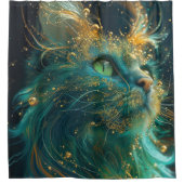Mystical Feline Duschvorhang (Vorderseite)