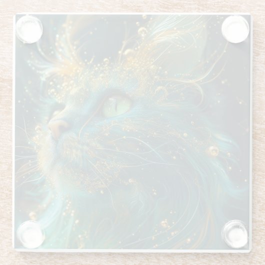 Mystical Feline Glasuntersetzer (Rückseite)