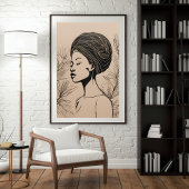 Mystical Feminine African Vibe Poster