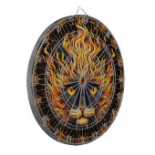 Mystical Fire Cat Mandala Design Dartscheibe (Vorderseite Links)