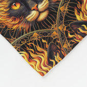 Mystical Fire Cat Mandala Design Fleecedecke (Ecke)