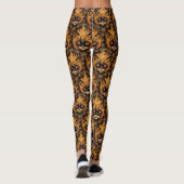 Mystical Fire Cat Mandala Design Leggings (Rückseite)