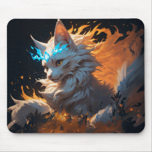 Mystical Flame Cat Familiar Mousepad