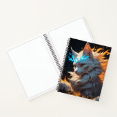 Mystical Flame Cat Familiar Notizblock (Innenseite)