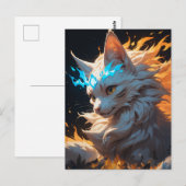 Mystical Flame Cat Familiar Postkarte (Vorne/Hinten)