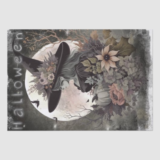Mystical Floral Hexe Seidenpapier (Vorderseite)