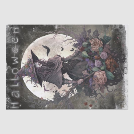 Mystical Floral Hexe Seidenpapier (Vorderseite)