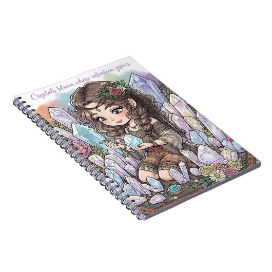 Mystical Flower Child with Quartz Notizblock (Rechte Seite)