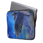 Mystical Flying RAven & Outdoor Space Laptop-Sieb Laptopschutzhülle (Vorderseite Links)