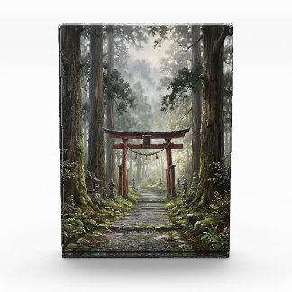 Mystical forest and torii gate that symbolizes it fotoblock