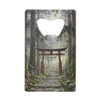 Mystical forest and torii gate that symbolizes it geldbeutel flaschenöffner