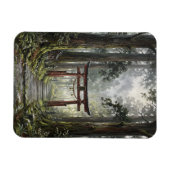 Mystical forest and torii gate that symbolizes it magnet (Horizontal)