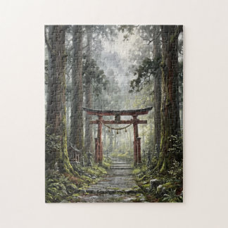 Mystical forest and torii gate that symbolizes it puzzle