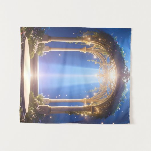 Mystical Forest Archway Tapestry Wandteppich (Vorderseite (Horizontal))