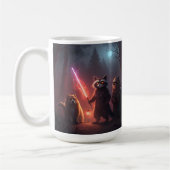 Mystical Forest Battle Animals Art Kaffeetasse (Links)