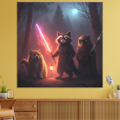 Mystical Forest Battle Animals Art Leinwanddruck (Insitu (Wohnzimmer))