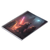 Mystical Forest Battle Animals Art Notizblock (Linke Seite)