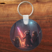 Mystical Forest Battle Animals Art Schlüsselanhänger (Vorderseite)