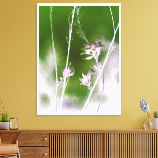 Mystical Forest Bloom – Boho Flowers & Trees Leinwanddruck (Insitu (Wohnzimmer))