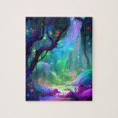 Mystical Forest Celestial Blue Night Sky Puzzle (Vertikal)