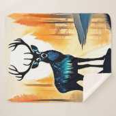 Mystical Forest Deer Sherpadecke (Vorderseite (Horizontal))