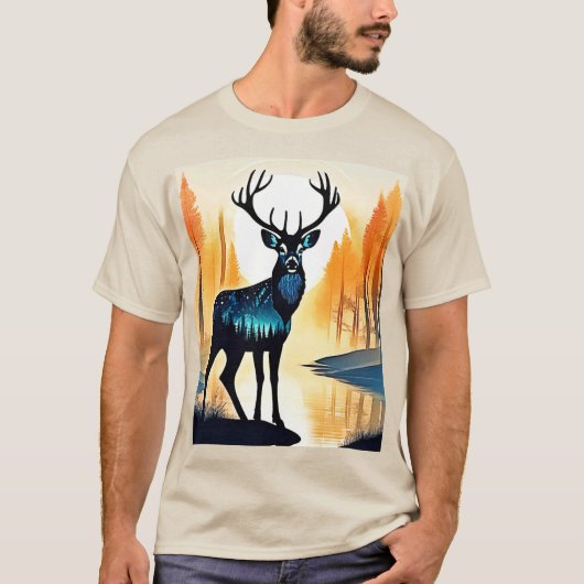 Mystical Forest Deer T-Shirt (Vorderseite)