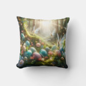 Mystical Forest Fairy Magical Spring Eggs Kissen (Vorderseite)
