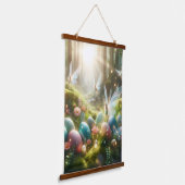 Mystical Forest Fairy Magical Spring Eggs Wandteppich Mit Holzrahmen (Gewinkelt)