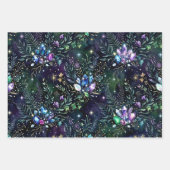 Mystical Forest Gemstones Print Flachverpackung Geschenkpapier Set (Vorderseite 3)