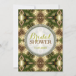 Mystical Forest Green Tribal Mandala Brautparty Einladung