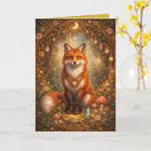 Mystical Fox Magickal Night Blank Inside Card Karte (Gelbe Blume)