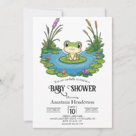 Mystical Frog Baby Dusche Einladung